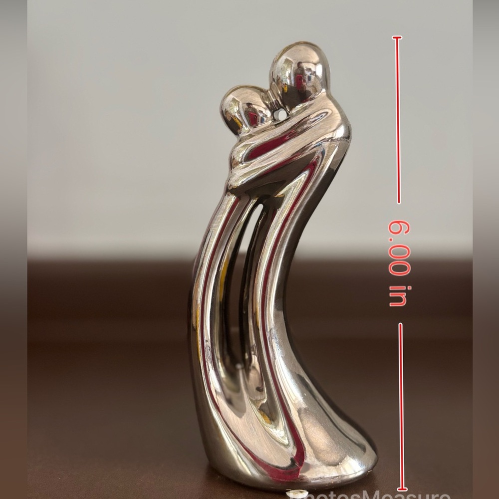 Elegant Silver Embrace Sculpture - Picture 6 of 6